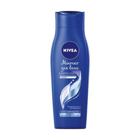 Шампунь-уход Nivea Молочко для волос, для волос нормальной толщины, сухих и поврежденных, 250 мл