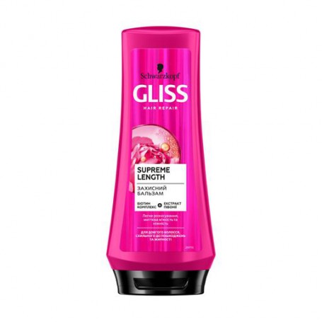 Защитный бальзам Gliss Supreme Length для длинных, склонных к повреждениям и жирности волос, 200 мл