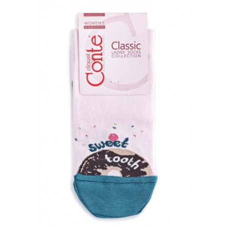 Носки жен Conte elegant хлопковые CLASSIC 7С-22СП 115 пончик светло-розовый р.25
