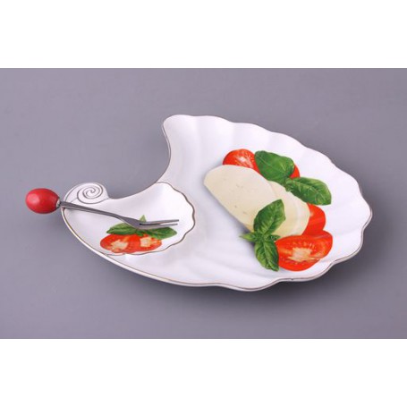 Блюдо с вилочкой Lefard Томаты с зеленью, 24*18*3см,178-846