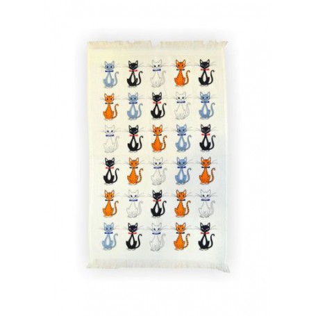 Полотенце велюровое кухонное Home line Котики,40Х60