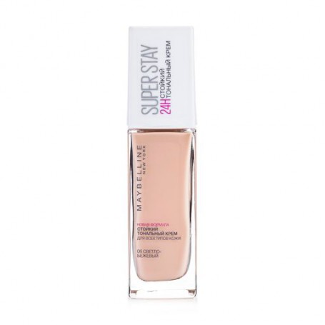 Стойкий тональный крем Maybelline New York Superstay 24H, для всех типов кожи, 06 Светло-бежевый, 30 мл