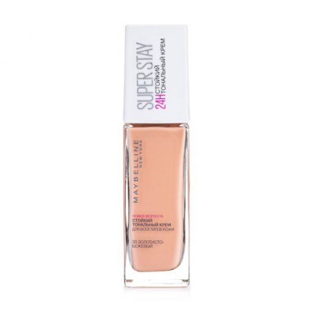 Стойкий тональный крем Maybelline New York Superstay 24H, для всех типов кожи, 30 Золотисто-бежевый, 30 мл