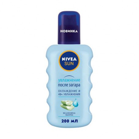 Освежающий спрей для тела Nivea Sun Увлажнение после загара, с алоэ вера и гиалуроном, 200 мл