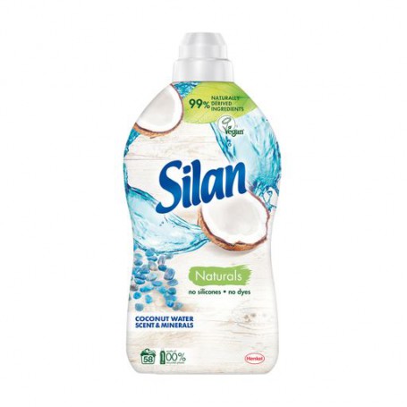 Кондиционер для белья Silan Naturals Coconut Water Scent & Minerals 58 стирок, 1.45 л
