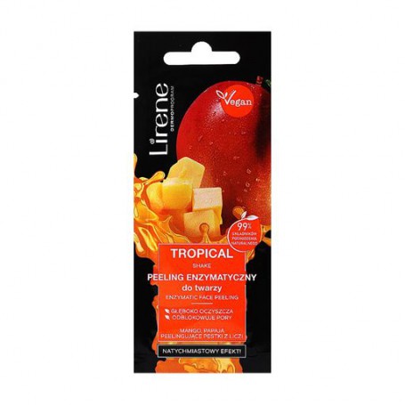 Энзимный пилинг для лица Lirene Tropical Shake Enzymate Face Peeling для всех типов кожи, 7 мл