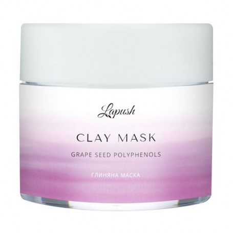 Глиняная маска для лица Lapush Grape Seed Polyphenols Pink Clay Mask с полифенолами винограда и розовой глиной, 50 мл