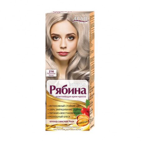 Стойкая крем-краска для волос Acme Color Рябина Intense 216 Пепельный блондин, 133 мл