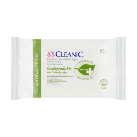 Влажные салфетки Cleanic Antibacterial Eco Friendly антибактериальные, 15 шт