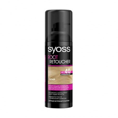 Тонирующий спрей Syoss Root Retoucher для закрашивания отросших корней волос и седины, Русый, 120 мл