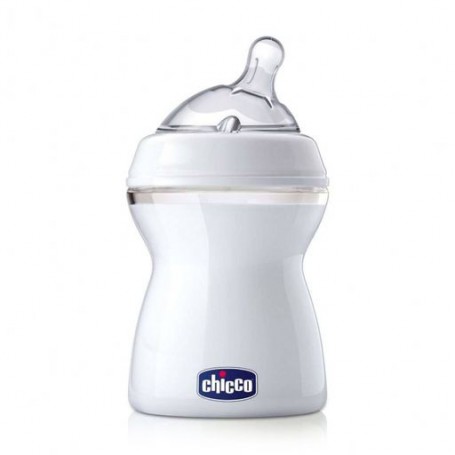 Детская пластиковая бутылочка для кормления Chicco Natural Feeling силиконовая соска, средний поток, от 2 месяцев, 250 мл (81323