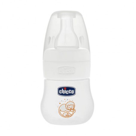 Детская пластиковая бутылочка для кормления Chicco Micro силиконовая соска, нормальный поток, от 0 мес, 60 мл (70701.30)