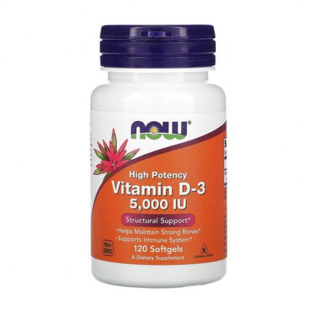 Пищевая добавка витаминны в желатиновых капсулах Now Foods Vitamin D-3 5000 IU, 120 шт