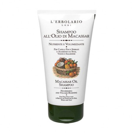 Шампунь L'Erbolario Shampoo All'Olio Di Macassar для тонких волос, на основе масла макассар, 150 мл