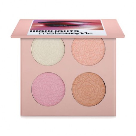 Профессиональная палетка хайлайтеров Make Up Me Professional 4 оттенка, HLS4, 1 шт