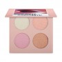 Профессиональная палетка хайлайтеров Make Up Me Professional 4 оттенка, HLS4, 1 шт