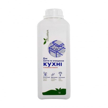 Универсальное средство для мытья и очистки кухни DeLaMark с ароматом лимона, 1 л