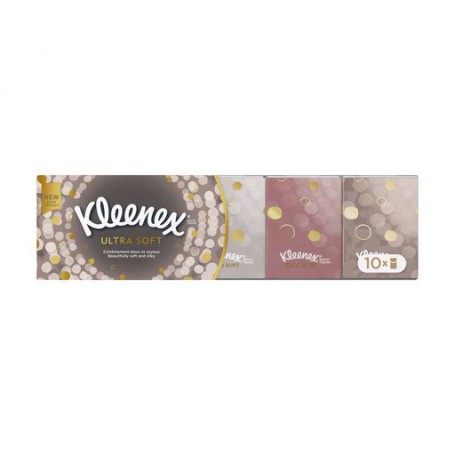 Бумажные носовые платки Kleenex Ultra Soft 4-слойные, 10*7 шт