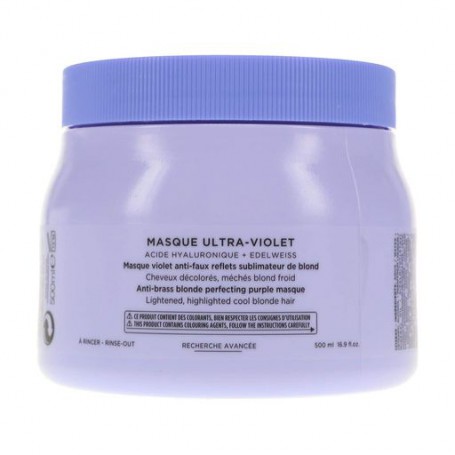 Маска Kerastase Blond Absolu Masque Ultra Violet для питания и нейтрализации нежелательного оттенка волос, 500 мл