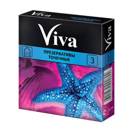Презервативы латексные Viva Точечные, 3 шт
