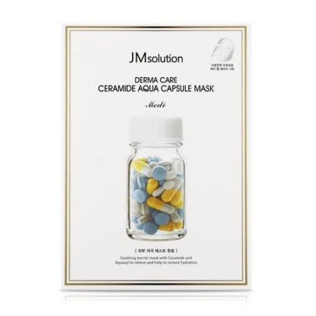 Восстанавливающая тканевая маска для лица JMsolution Derma Care Ceramide Aqua Capsule Mask с керамидами, 30 мл