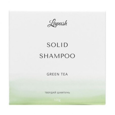 Твердый шампунь для волос Lapush Green Tea, 100 г