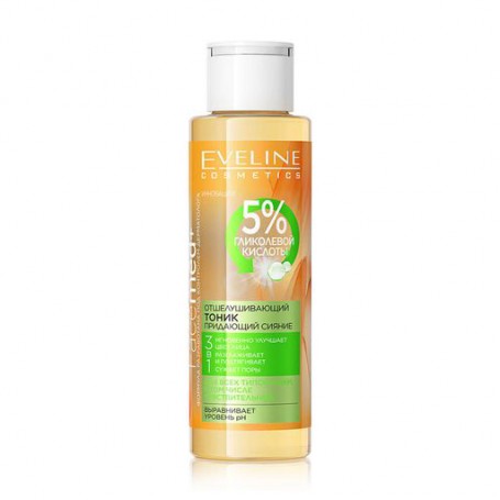 Отшелушивающий тоник для лица 3 в 1 Eveline Cosmetics Facemed + придающий сияние, 110 мл