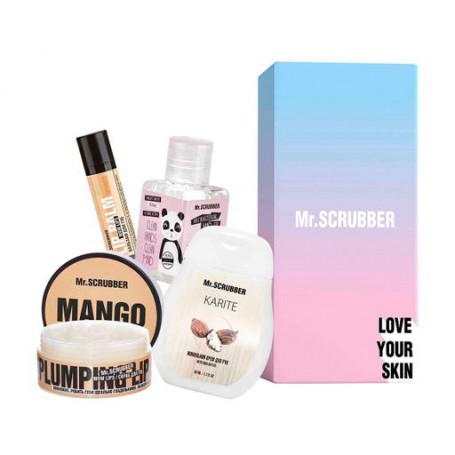 Набор Mr.Scrubber Sweet Mango (скраб для губ, 50 мл + бальзам для губ, 5 г + крем для рук, 50 мл + антисептик, 30 мл)