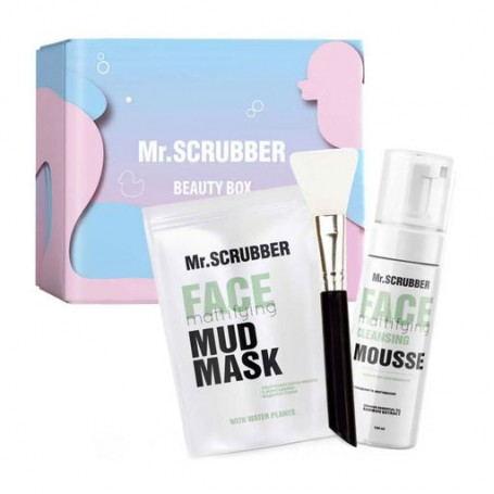 Набор Mr.Scrubber Mattifying Daily Care (маска для лица, 100 г + мусс для лица, 150 мл + шпатель для приготовления и нанесения м