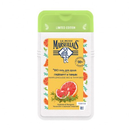Био-гель для душу Le Petit Marseillais Грейпфрут и тимьян, увлажнение и энергия, 250 мл