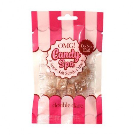 Cахарный скраб с солью в кубиках для тела Double Dare OMG! Candy Spa Sugar Salt Scrub Cube 01 Dark Cocoa Butter, 6 шт