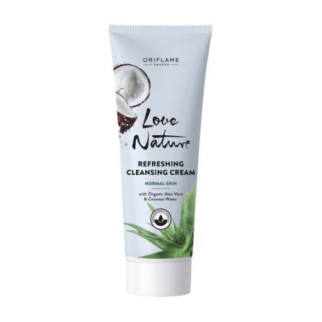 Очищающий крем для умывания Oriflame Love Nature с органическим алоэ вера и кокосовой водой, 125 мл