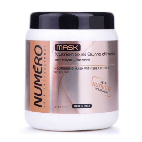 Питательная маска для волос Brelil Numero Nourishing Mask With Shea Butter с маслом карите, 1 л