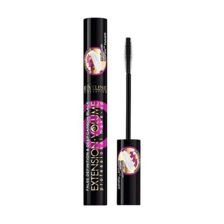 Тушь для ресниц Eveline Cosmetics Extension Volume Professional Make-Up Экстремальный объем и удлинение, Black, 10 мл