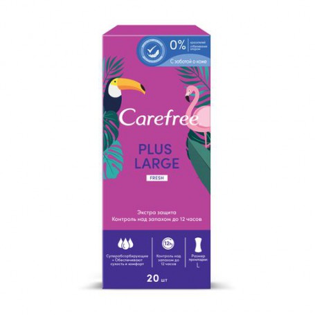 Ежедневные гигиенические прокладки Carefree Plus Large Fresh, 20 шт