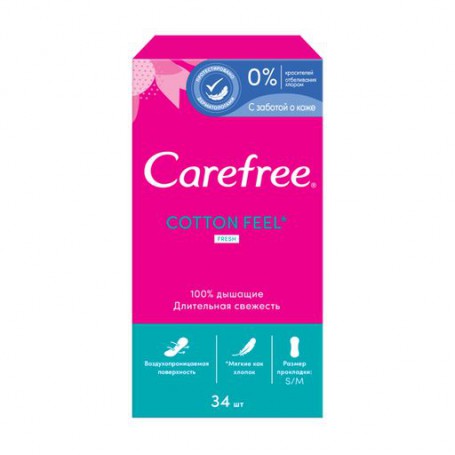 Ежедневные гигиенические прокладки Carefree Cotton Feel Normal, 34 шт