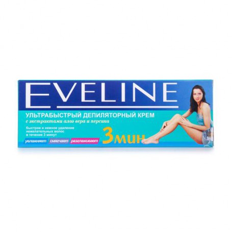 Крем для депиляции Eveline Cosmetics 3 мин Персик-Алоэ, 100 мл