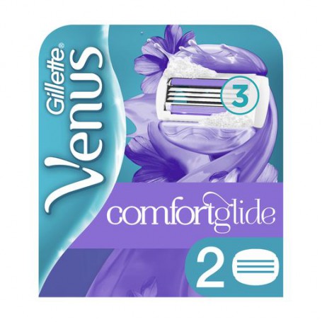 Сменные картриджи для бритья Gillette Venus Comfort Glide Breeze женские, cо встроенными подушечками с гелем, 2 шт