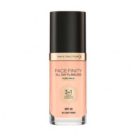 Тональная основа для лица Max Factor Facefinity All Day Flawless 3-In-1 Foundation SPF 20, 40 Light Ivory, 30 мл