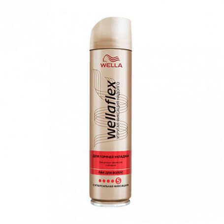 Лак для волос Wella Wellaflex для горячей укладки супер сильной фиксации, 250 мл