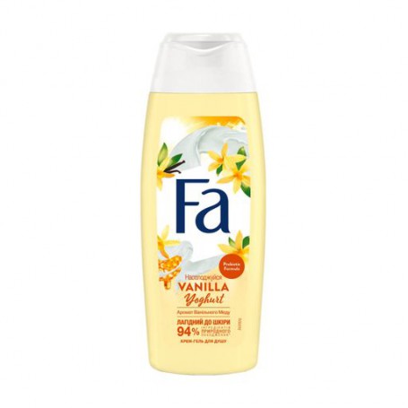 Крем-гель для душа Fa Vanilla Honey Youghurt с протеинами йогурта, аромат ванильного меда, 250 мл