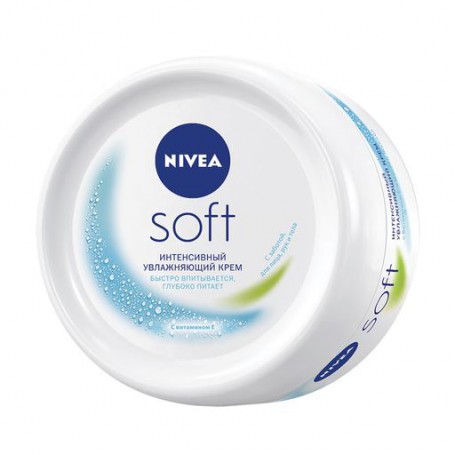 Интенсивный увлажняющий крем Nivea Soft для лица, рук и тела, с маслом жожоба и витамином Е, 100 мл