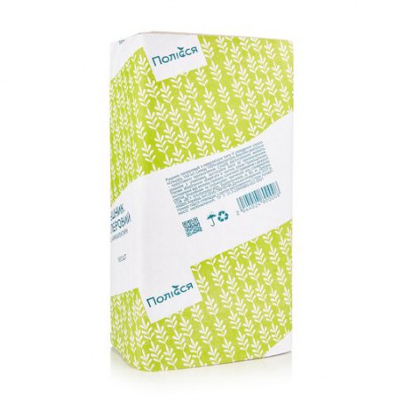 Бумажные полотенца Полісся V-сложение, из макулатуры, 160 шт