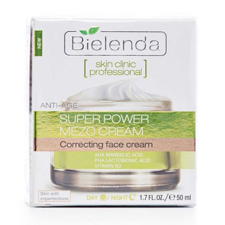 Активный корректирующий крем для лица Bielenda Skin Clinic Professional с миндальной и лактобионовой кислотой, 50 мл