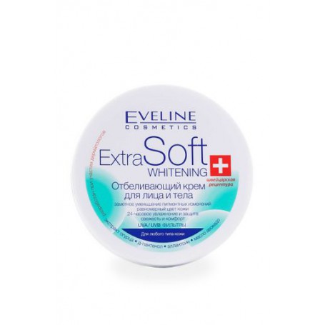 Крем для лица и тела Eveline EXTRA SOFT WHITENING отбеливающий, 200мл
