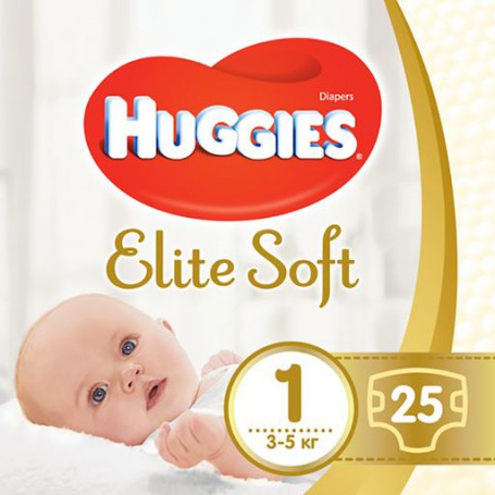 Подгузники Huggies Elite Soft размер 1 (3-5 кг), 25 шт