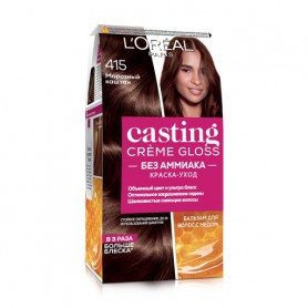 Безаммиачная краска-уход для волос L'Oreal Paris Casting Creme Gloss 415 Морозный каштан , 180 мл