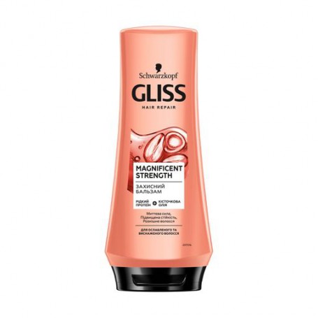 Защитный бальзам Gliss Magnificent Strength для ослабленных и истощенных волос, 200 мл