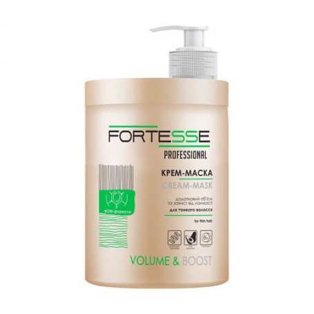 Маска для волос Fortesse Professional Volume дополнительный объем, для тонких волос, 1 л