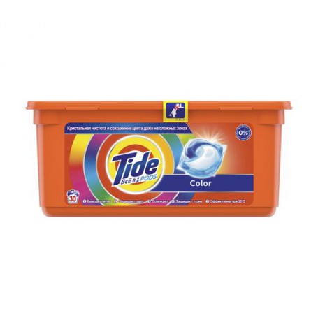 Капсулы для стирки Tide Все в 1 Pods Color, 30 стирок, 30 шт